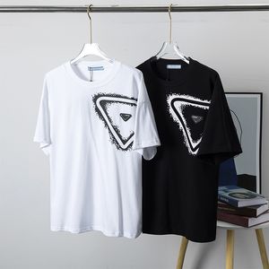 Tasarımcı Erkek Tişörtleri Saf Pamuk Kısa Kollu 3D Baskı Tişört Tee Gevşek Büyük Boyutlu Erkek ve Kadın T-Shirt Çift Unisex Yaz Tees Üstleri Kadın Tshirts