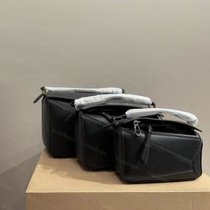 Loes designer quebra-cabeças sacos de alça superior para mulheres padrão geométrico bolsa de couro senhora bolsa de luxo crossbody sacos de ombro