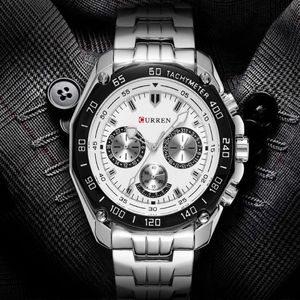 2020 Curren 8077 Sprzedawanie zegarków męskich Analog kwarcowy Klasyczna modna stal nierdzewna Mężczyźni Watch OEM Montre de Luxe2764