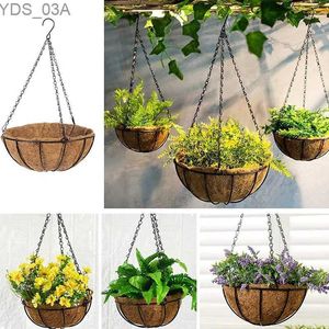 Planters Pots Hanging Flower Pot Mat Coconut Fibers Mulch Ring Folding Pads Gardening Supplie Round For Nurseries Gardens Balconies Flowerpot 240325