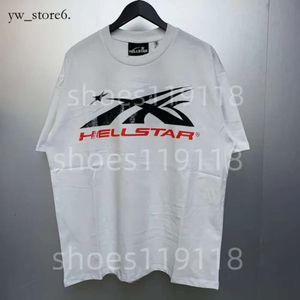 Дизайнер рубашки Hellstar Новая узорная одежда мода вымытая ткань Hellstar Street Graffiti Hell Star Рубашка писем Фольга печать винтаж Black Ship Plus 5752