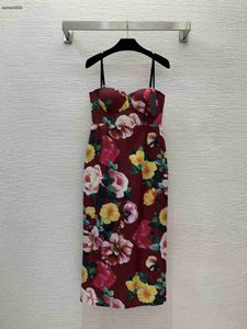 Abito da donna Gonna firmata Abito a maniche lunghe da donna Gonna slim fit a tubo top alla moda Gonna logo donna di marca gonne cena primavera abiti a fiori a contrasto Mar 25