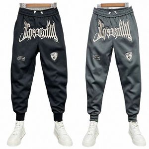 Hip-hop harem pant homens bordados harajuku baggy joggers sweatpant marca de luxo cott calças designer popular streetwear y0ii #