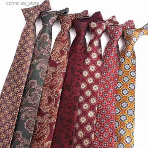 Neck Ties Neck Ties Wine Color Ties For Men Women Floral Tie For Boys Girls ic Suits Neck Tie For Wedding Necktie For Groom Gifts Gravatas Y240325