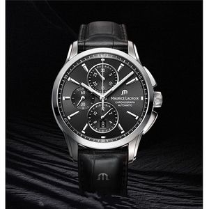2024 Maurice Lacroix 시계 시계 벤 타오 시리즈 3 눈 크로노 그래프 패션 캐주얼 탑 고급 가죽 선물 시계