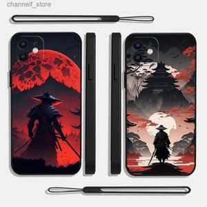 Custodie per cellulari Giappone Samurai Red Sun Tree Custodia per telefono per Huawei P50 P40 P30 P20 Nova 10SE 9 9SE Mate 40 30 20 Pro Lite P Smart 2021 Y7A CoverY240325