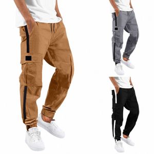 Man Autumn Winter Summer Pants Byxor Casual Overalls Straight Men's Multi Pocket Loose Sweatpants Running Streetwear S3VT#