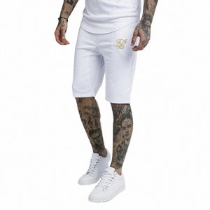 Novo verão sik seda shorts masculinos ginásios fino ajuste musculação fi joggers sweatpants homens fitn calças curtas esportivas 61h5 #