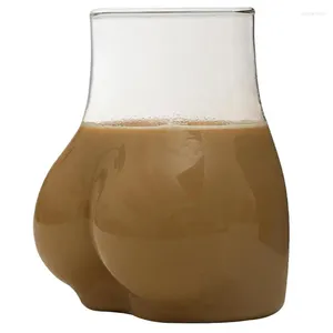 Muggar 450 ml rolig kaffemugg klar borosilikat glas kvinnor kropp röv kopp mjölk vatten för vuxna gåva