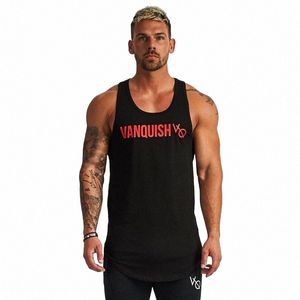 Muscleguys Herr Gym Kläderträning Tank TOPS Fitn Bodybuilding Low Cut Armholes Vest Muscle Singlets ActiveWear Tank Top O7UE#