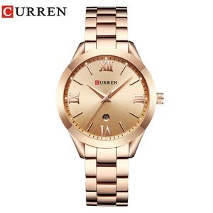 Curren Gold Watch Wathes Watches Ladies 9007 Steel Women's Bracelet Watches Female Clock Relogio Feminino Montre Femme CX20072201N