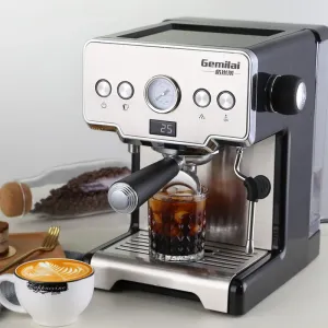 Werkzeuge CRM3605 Espresso-Kaffeemaschine Heimkaffeemaschine Hausgemachter Kaffee Cappuccino Milchblasenmacher Italienische Kaffeemaschinen
