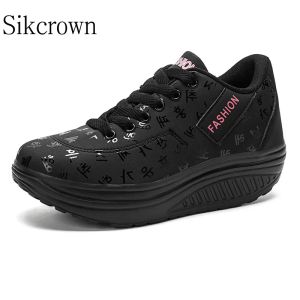 Big Black 42 Size 378 Platform Rocking Shoes Casual Fashionable Designer Sneakers Plataforma Wedge Woman Sports 99076