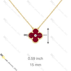 Gioielli firmati Quadrifoglio Collane in oro 18 carati per donna Collana in madreperla Diamanti Acciaio al titanio placcato oro Non sbiadisce mai Non allergico, Store/21621802