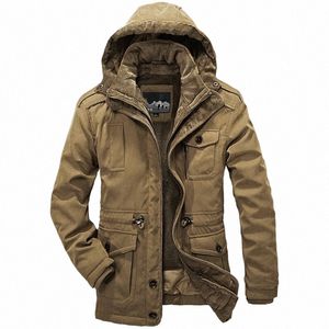 Parkas utomhus vindbrytare vinterjacka män tjock varm mens parkas kvalitet cmere foder avtagbar 2 i 1 multi-pocket rockar 46sm#