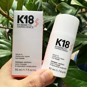 K18 Leave-In Repair Máscara capilar Tratamento de reparo molecular para reparar cabelos secos ou danificados 50ml 4 minutos para reverter danos ao cabelo