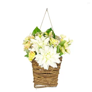 Kwiaty dekoracyjne DIY Apparel Sewing Sprężyn Spring Artificial Flower Basket Front Front Dekoracja Dekora