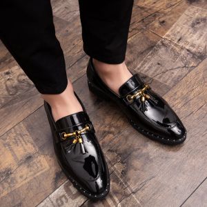 Botas Weh Men mocassins sapatos de couro Man Men Tassel Manomotores de couro Tassel Mocassin Homme Calzado Hombre Zapatos de hombre Sapatos masculinos