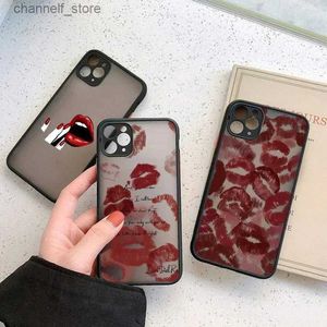 Cell Phone Cases Sexy Girl Red Lips Phone Case for IPhone 15 14 11 12 13 Pro Max 14Plus 7 8 Plus XR XS Max X Fashion Kisses Protective Back CoverY240325