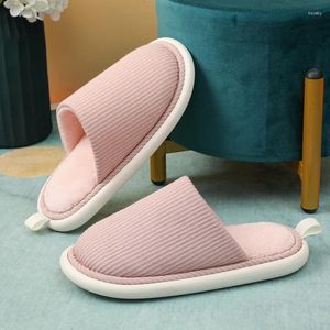 Slippers HH964 Cotton For Women Winter Floor Furry Home Use Non-slip