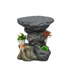 Figurine decorative Giardino Esterno Esterno Portafiori Cinese Bonsai Pianta Scaffale Balcone Decorazione Base da pavimento