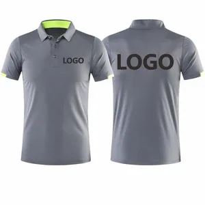 Hızlı kuruyan spor polo gömlek özel baskı şirketi marka logosu gündelik kısa kollu polo nakış baskısı portakal pıtırtı a46x#