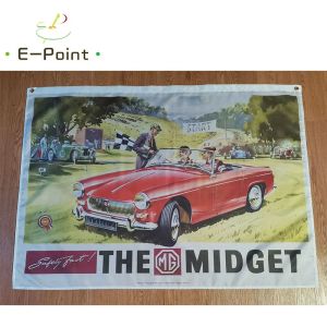 Accessories Retro The MG Midget Poster Flag 3ft*5ft (90*150cm) Size Christmas Decorations for Home Flag Banner Indoor Outdoor Decor H49