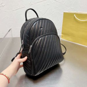 Ryggsäck stil ryggsäckar designer handväskor axelväskor klassiska kvinnors designer väska handväska svart bakpaket fickor rand skolväska