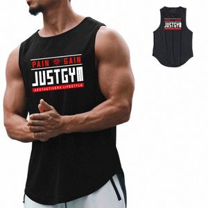 Mens Gym Tank Top Fitn ärm T -skjorta manlig nät andas in Fitn Sports Vest undertröja Gymkläder som kör Väst Män E2T2#