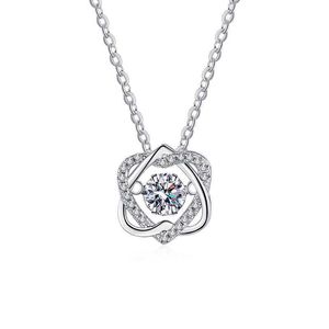 Hurtownia niska cena łańcuch Moissanite Solid 925 Srebrny VVS MOISSANITE Wisior Diamentowy naszyjnik dla kobiet