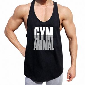 Bodybuilding Stringer Tank Tops Homens Ginásio Roupas Fitn Sleevel Camisa Masculina Verão Malha Casual Fi Sports Undershirt Vest l8dE #