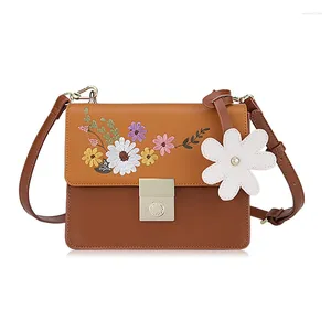 Shoulder Bags WOMEN'S Handbag Versatile Fashion Wide Strap Embroidered Square Sling Bag Luxury Handbags Women Designer