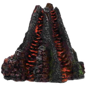 Decorations Fish Tank Landscaping Ornaments Decorative Resin Volcano Aquarium Supply Underwater Adornment Decoration Air Stones Hydroponics