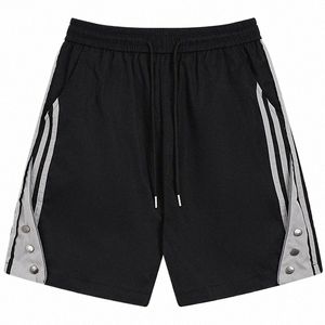 Rivet Patchwork Casual Shorts High Street Macacões Shorts Sweatpants Homens Corredores de Verão Soltos Esportes Harajuku Shorts na altura do joelho Y7jl #