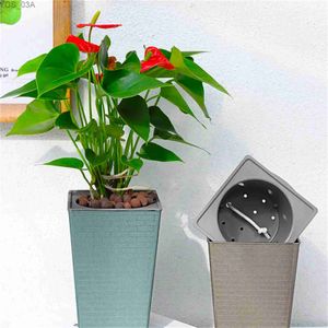 Planters Pots Plastic Brick Pattern Flowerpot Creative Shape Garden Flower Pot for Garden Courtyard Indoor Large Flower Pot Garden Supplies 240325