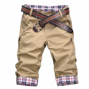 men Shorts Quick Dry Summer Loose Beach Shorts Cargo Shorts Casual Plaid Pockets Butts Fifth Fitn Jogging Workout T1mb#