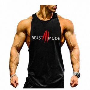 Os recém-chegados Bodybuilding Stringer Tank Top Man Cott Gym Sleevel Shirt Men Fitn Vest Singlet Sportswear Workout Tanktop L1dE #