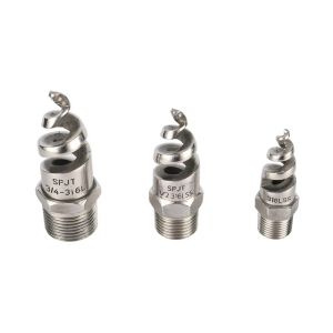 Sprinkler 316 Paslanmaz Çelik Spiral Jet Nozul Endüstriyel Sprey Tozu Kaldır Erkek Diş Dolu Bahçe için Tam Koni Spiral Nozul 5 PCS