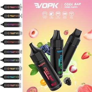 Vopk Cool Bar 9000 Puff 9k Puff Orsosable Vape Rechargable E Сигареты сетчатая катушка 10 цветов 15 мл E-Liquid Puff 9k Vaper 0%2%3%5%одноразовые E Cartridges