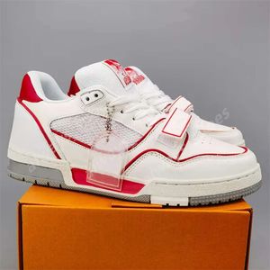 Nya designerskor präglad tränare sneaker vit svart himmel blå grön denim rosa röda lyxiga mens casual sneakers låga plattform kvinnors tränare storlek 36-45 A35