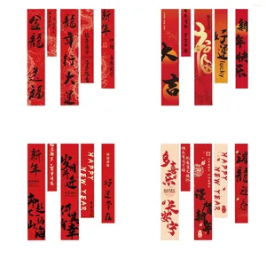 Party Decoration Chinese Year Banner R Traditionell karaktär Dekorativ veranda Sign för Holiday Wall Office Home