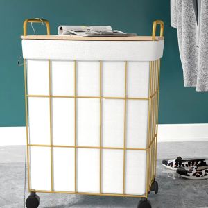 Korgar Fashion Light Luxury Hushåll Tvätt Hämta Highend Simple Toys Storage Basket Creative Multifunktionellt sängskåp