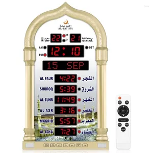 Zegary ścienne Azan Clock LED Muzułmańska modlitwa Przeczytaj dom/biuro/meczet cyfrowy wystrój domu 1set