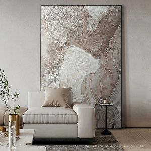 Caligrafia artesanal abstrata pintura a óleo moderna arte de parede em tela minimalista textura grossa mural para sala de estar decoração sem moldura