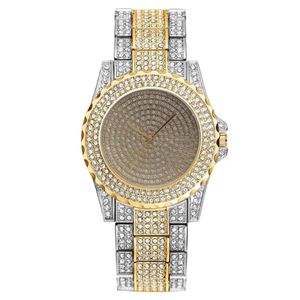Fashion Full Diamond Studded Damski Kwarcowy zegarek