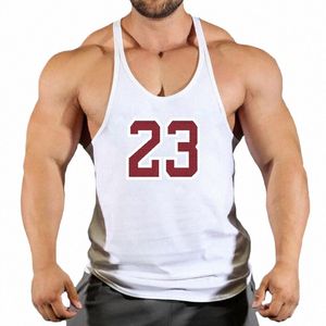 Nytt varumärke 23 Gym Tank Top Men Fitn Clothing Mens Bodybuilding Tank Tops Summer Gym Clothing For Male Sleewel Vest Shirts C0LC#