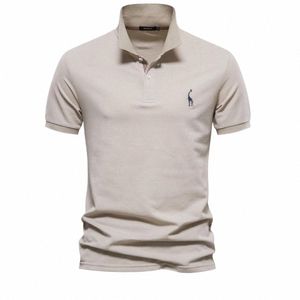 Aiopeson marki męskie koszule polo Cott Polo koszule dla mężczyzn krótkie rękawy Wysoka ilość solidna polo mężczyzn nowe letnie ubranie F5zw#