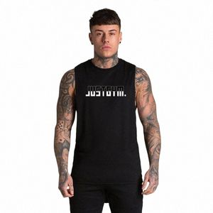 New Summer Cott Gym Roupas Musculação Fitn Mens Running Tanks Top Workout Print Vest Sportswear Muscle Undershirt i7dk #