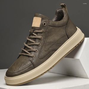 Sapatos casuais de alta qualidade marca masculina couro genuíno resistente ao desgaste altura ao ar livre oxford estilo britânico