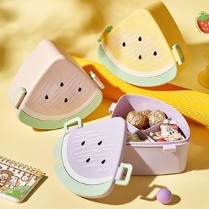 Lunchlåda 3-fack med sked Nudlar Choppstickor Bento Box för vuxna barn Mikrovågsbara BPA-gratis läckfast matbehållare
